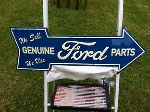 Vintage Looking Ford Dealer Parts Dept Metal Sign" Embossed 26"x9" Shelby Parts
