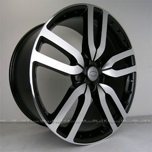 22" Black Machine Wheels Tires Pkg Land Range Rover Sport HSE LR3 LR4 Discovery