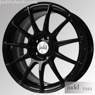 17" Mazda 3 MPS 2006 2009 Judd T103 Gloss Black Wheels Tyres 5x114