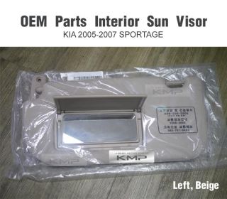 Genuine Parts Interior LH Sun Visor Left Baige Fit Kia 2005 2007 Sportage