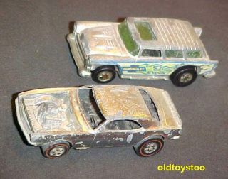 2 Hotwheels Hot Wheels Redline Heavy Chevy 1969 Alive 55 Chevy Nomad