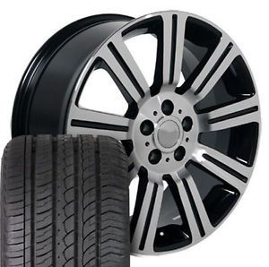 22" Black Stormer Wheels Rims Tires Fit Range Land Rover HSE Sport LR3 LR4