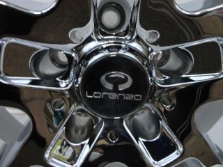 22" x 9" Lorenzo WL26 Chrome Wheels 5x120 35 Rims Range Rover Ridgeline BMW X5