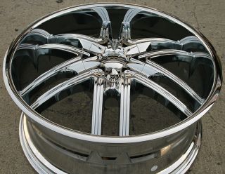 KMC Splinter KM678 22 x 9 5 Chrome Rims Wheels Ford F 150 F150 97 03 5H 15
