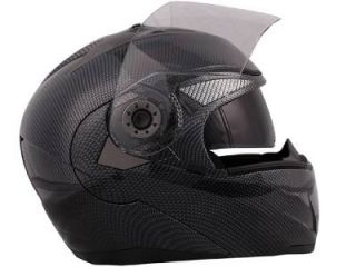 Carbon Fiber Modular Flip Up Dual Visor Sun Shield Motorcycle Helmet Sz s M L XL