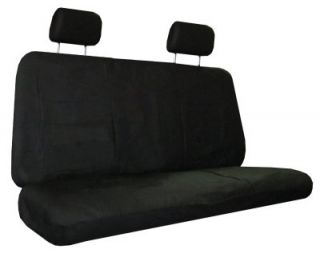 Solid Black Superiorsynthetic Leather Car Auto SUV Small Truck Bench Seat Covers