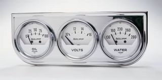 Autometer Gauge Kit Auto Gage Console 2 1 16" Water Temp Voltmeter Oil PSI Kit