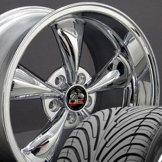 18" 9 10 Chrome Bullitt Wheels Nexen Tires Rims Fit Mustang® '94 '04