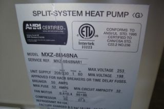 Mitsubishi MXZ 8B48NA 15 SEER 8 Zone Outdoor Mini Split Heat Pump Parts Only