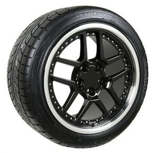 17" 18" 9 5 10 5 Black Z06 Rivet Wheels Conti Tires Rims Fit Camaro Corvette