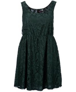 Inspire Dark Green Adaline Lace Dress