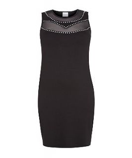 Junarose Black Embellished Mini Dress