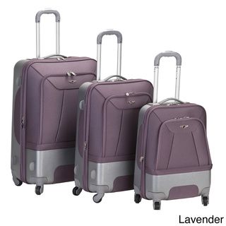 Rockland Rome Spinner Expandable 3 piece Luggage Set Rockland Three piece Sets