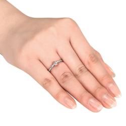 Miadora 14k Gold/Silver Rose Accent Diamond Ring Miadora Diamond Rings