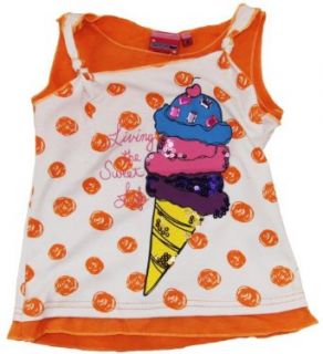 Number One Girls Toddler Girls Ice Cream Summer T Shirt Tank Top 6 TOrange Clothing