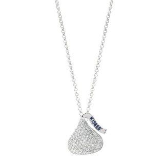 Hershey's Kiss Jewelry 14KT White Gold Diamond 1.15ct 3D Pendant Jewelry