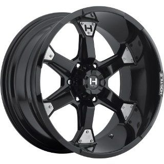 Hostile Knuckles 20 Black Wheel / Rim 6x5.5 with a  19mm Offset and a 106.1 Hub Bore. Partnumber H101 2010655047BB Automotive