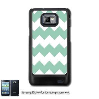 Pastel Green Chevrons Pattern Samsung Galaxy S2 I9100 Case Cover Skin Black (FITS AT&T AND STRAIGHT TALK MODELS ONLY) Cell Phones & Accessories
