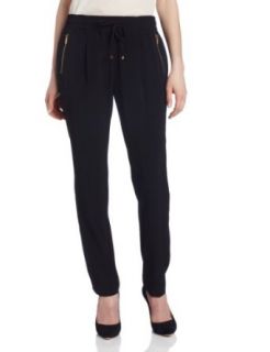 Calvin Klein Women's Drawstring Pant, Black, X Small Clothing