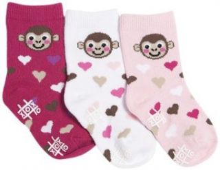 Tic Tac Toe Baby girls Newborn Sweet Monkey Graphic Socks, Assorted, 0 6 Months Clothing