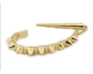1 pcs Gold Plated Retro Ear Cuff Cool Dazzle Punk Rock Wrap Rivet Tassels Earrings Jewelry