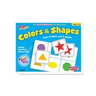 * Colors and Shapes Match Me Puzzle Game, Ages 4 7   Flash Cards