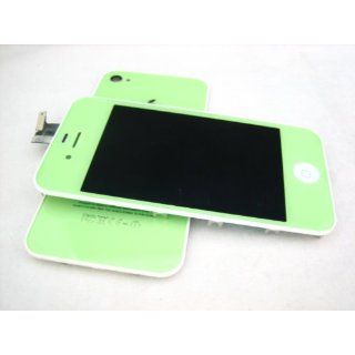 iPhone 4S ~ Fluorescent Green Full Front LCD Display + Touch Screen with Plastic Back Cover ~ Mobile Phone Repair Part Replacement Cell Phones & Accessories