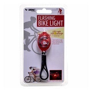 VIBE VSP 35 3 Mode LED Flashing Bicycle Light w/Elastic Strap (Red) Sports & Outdoors