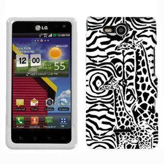 LG Lucid Black Giraffe Pair On White Cover Case Cell Phones & Accessories