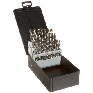 Precision Twist C26R15P High Speed Steel Jobber Length Drill Bit Set, Uncoated (Bright) Finish, 118 Degree Conventional Point, Letter Size, 26 piece, A to Z