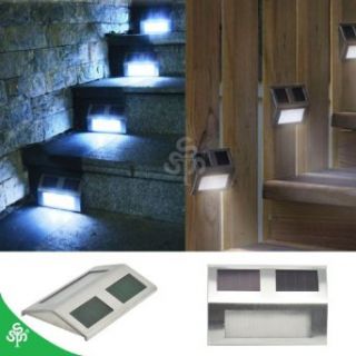 TSSS� (8 Pack) Solar Powered Stainless Steel Staircase LED Solar Step Lights, Solar Dock Light   Patio Deck Lights  