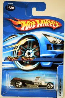 2005   Mattel   Hot Wheels   #138   Model H9046   Rigor Motor   Hot Rod   Black with Red Canopy   Die Cast Metal   164 Scale   New   Collectible Toys & Games
