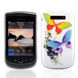 SAMRICK   Blackberry 9800 Torch & 9810 Torch 2   Summer Butterflies Glossy Hard Hybrid Armour Shell Protection Case & Screen Protector/Film/Foil (3 Layer Technology) with Microfibre Cloth Cell Phones & Accessories