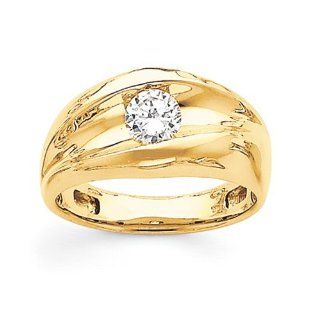 14k White Gold Polished AA Diamond Heart Ring Diamond quality AA (I1 clarity, G I color) Jewelry