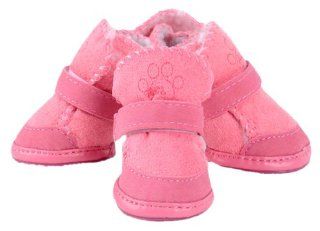 Honeystore Rubber Sole Suede Anti Slip Dog Snow Boots Size 1