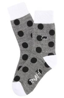 TRUKFIT Men's The Polka Dot Crew Socks One Size Grey Clothing