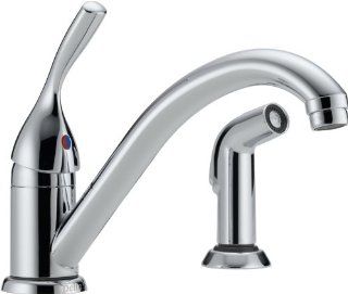 Delta 175 DST Classic Single Handle Kitchen Faucet with Spray, Chrome