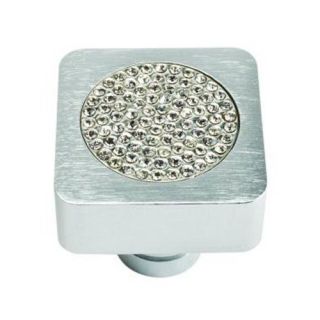 Atlas Homewares Boutique Crystal Collection Small Square Pave Cabinet Knob   Cabinet Knobs