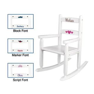 KidKraft Personalized White 2 Slat Rocker   Kids Rocking Chairs