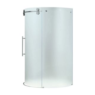 Vigo VG603136 38W x 74.625H in. Frosted Glass Shower Enclosure   Bathtub and Shower Doors