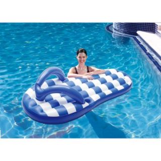 Swim Time Marine Blue Flip Flop 71 in. Inflatable Pool Float   Swimming Pool Floats