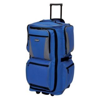 Travelers Club 29 in. 6 Pocket Rolling Upright Duffel Bag   Navy/Black   Sports & Duffel Bags