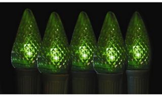 Brite Ideas 25 Bulb Green C9 LED Light Set   Christmas Lights