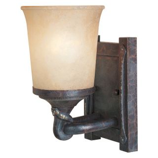 Designers Fountain 97301 Austin Wall Sconce in Weathered Saddle Finish   Bathroom Lighting