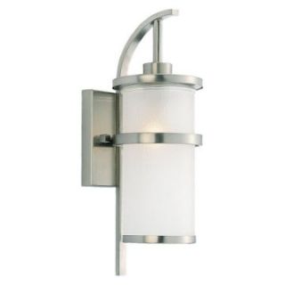 Sea Gull Eternity Outdoor Wall Light   17.5H in. Brushed Nickel   Outdoor Wall Lights