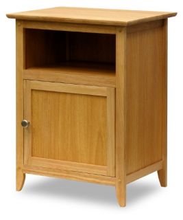 Winsome Beechwood End Table with Storage Cube   End Tables