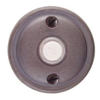 Emtek Lost Wax Cast Bronze Round Lighted Doorbell Button   Doorbells