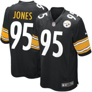 Nike Jarvis Jones Pittsburgh Steelers 2013 NFL Draft #1 Pick Game Jersey   Black