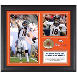 Peyton Manning Denver Broncos 2013 NFL MVP Framed 15 x 17 Collage with Game Used Ball