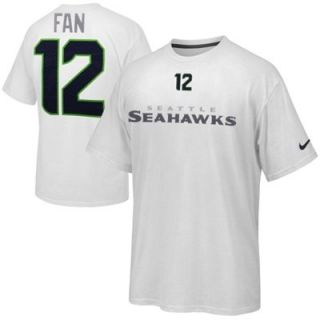 Nike 12th Fan Seattle Seahawks Player Name & Number T Shirt   White